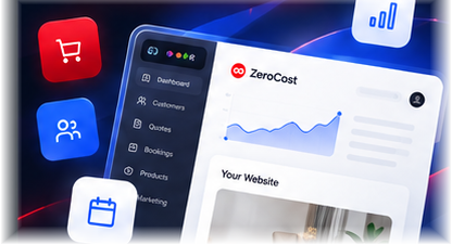 Illustrated ZeroCost website and business tools